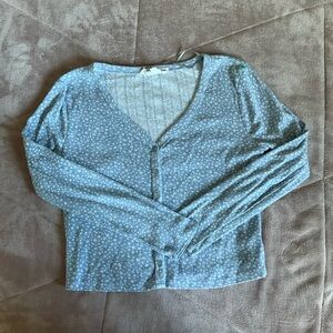 Hippie Rose Blue Floral Button Down Shirt